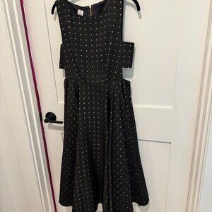 Ted Baker Black Lysanda Cutout Jacquard Dress SZ 3